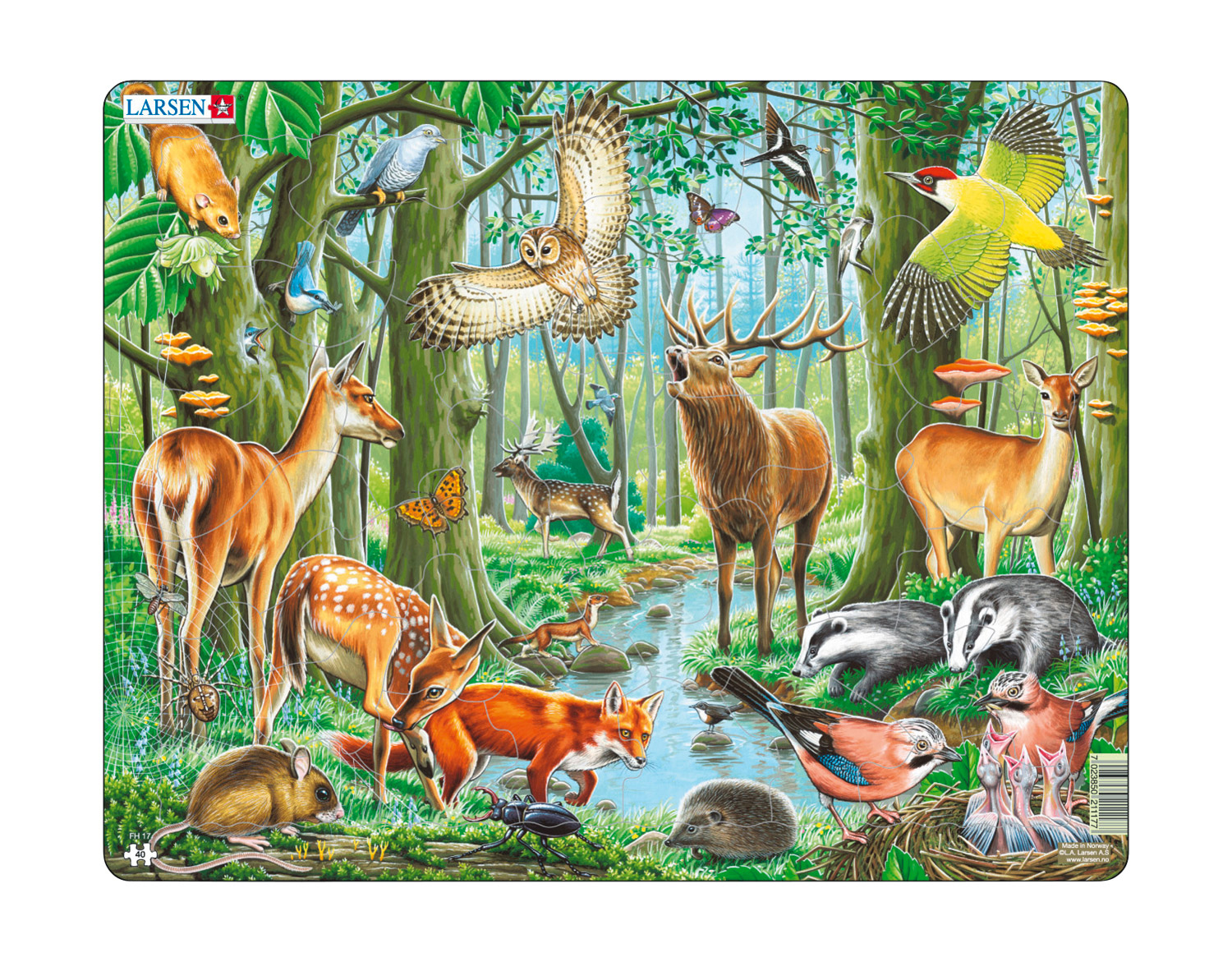 Puzzle Set Heimische -und Dschungeltiere