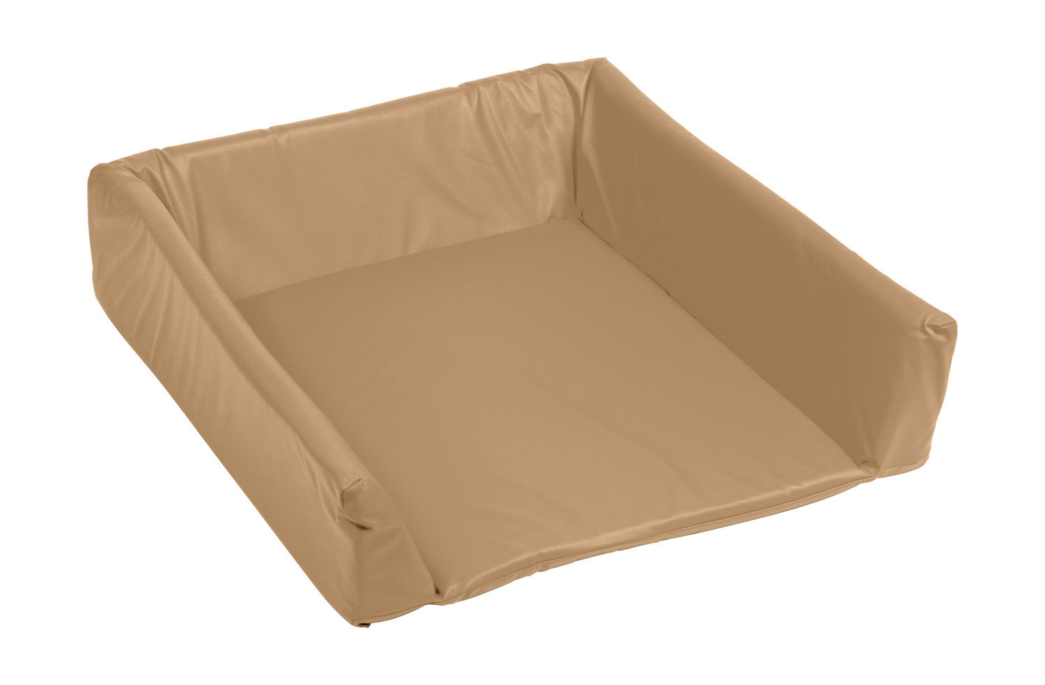 Premium Wickelauflage mit Rand, 80 cm breit beige