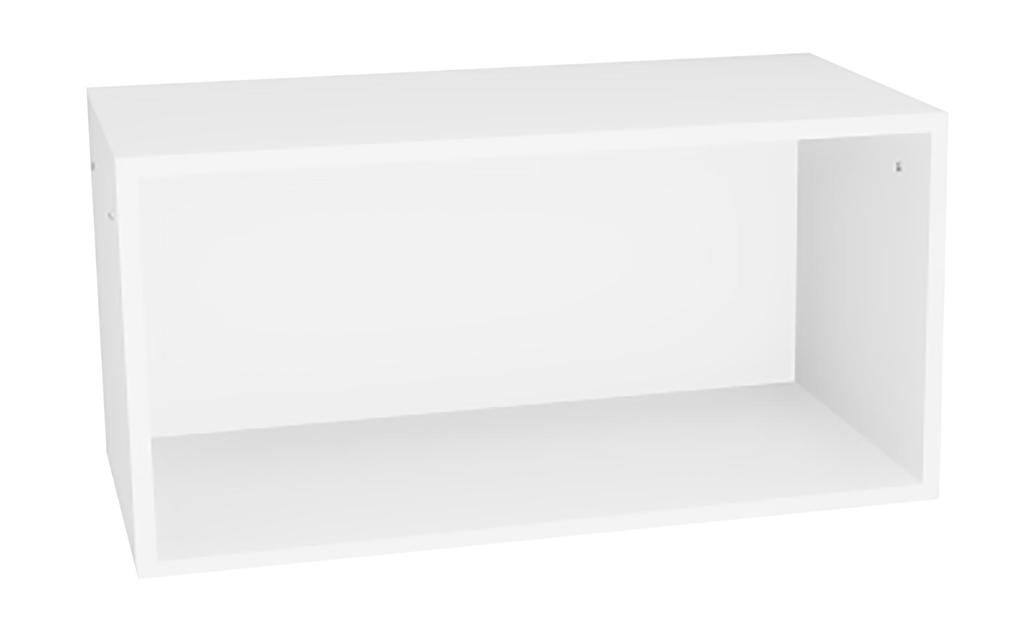 Regal flach mit weißer Rückwand, Breite 80 cm
