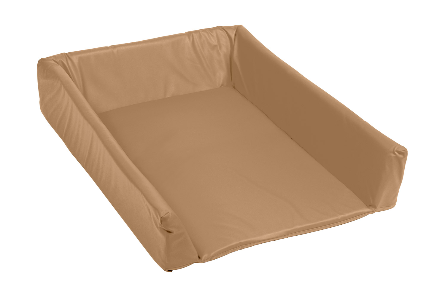 Premium Wickelauflage mit Rand, 80 cm breit beige