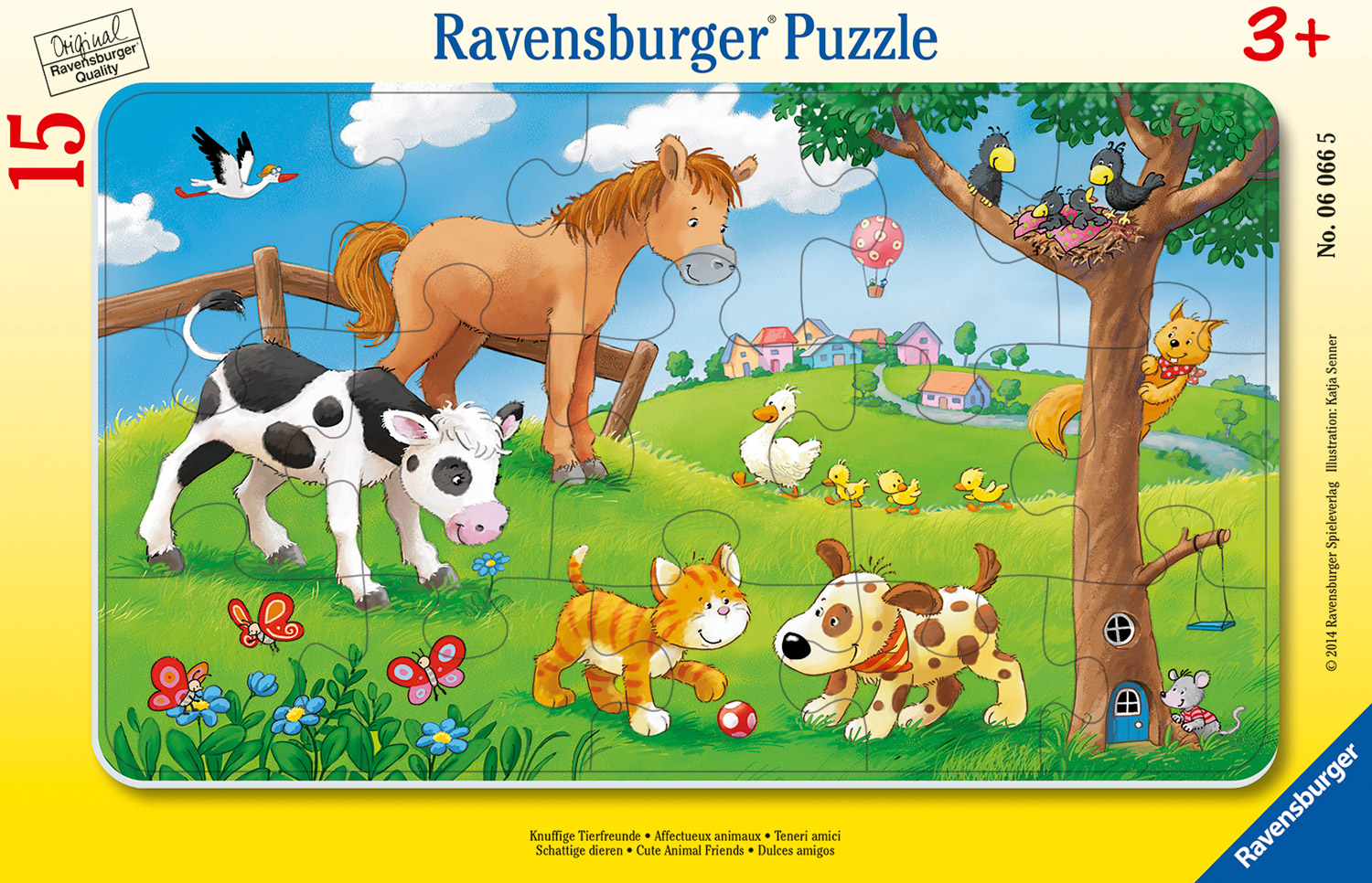  Rahmenpuzzle Knuffige Tierfreunde