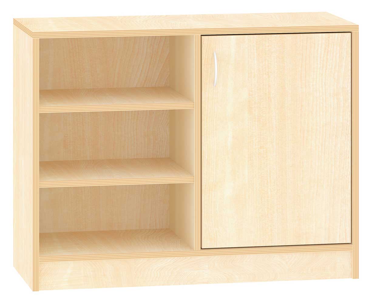 Schrank mit Tür und Regalteil, Breite 100 cm