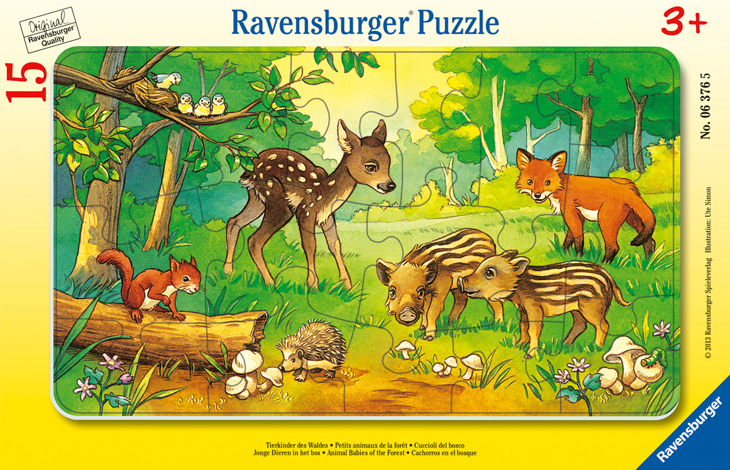  Rahmenpuzzle Tierkinder des Waldes